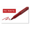 Pen-style Permanent Marker, Fine Bullet Tip, Red, Dozen