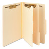 Manila Four- And Six-section Top Tab Classification Folders, 2 Dividers, Legal Size, Manila, 10/box Manila Four- And Six-section Top Tab Classification Folders, 2 Dividers, Legal Size, Manila, 10/box