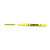 Hi-liter Pen-style Highlighters, Fluorescent Yellow Ink, Chisel Tip, Yellow/black Barrel, Dozen