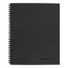Wirebound Business Notebook, 1 Subject, Wide/legal Rule, Black Linen Cover, 9.5 X 6.63, 80 Sheets