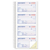 Money/rent Receipt Spiral Book, Two-part Carbonless, 2.75 X 4.75, 4/page, 200 Forms Money/rent Receipt Spiral Book, Two-part Carbonless, 2.75 X 4.75, 4/page, 200 Forms