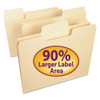 Supertab Top Tab File Folders, 1/3-cut Tabs: Assorted, Legal Size, 0.75" Expansion, 14-pt Manila, 50/box