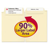 Supertab Top Tab File Folders, 1/3-cut Tabs: Assorted, Legal Size, 0.75" Expansion, 11-pt Manila, 100/box