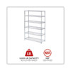 Nsf Certified 6-shelf Wire Shelving Kit, 48w X 18d X 72h, Silver