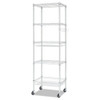 Nsf Certified 6-shelf Wire Shelving Kit, 48w X 18d X 72h, Silver