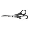 All Purpose Stainless Steel Scissors, 8" Long, 3.5" Cut Length, Black Straight Handle All Purpose Stainless Steel Scissors, 8" Long, 3.5" Cut Length, Black Straight Handle