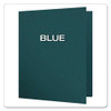 Earthwise By Oxford 100% Recycled Paper Twin-pocket Portfolio, 100-sheet Capacity, 11 X 8.5, Blue, 25/box