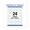 Permanent Laser Print-to-the-edge Id Labels W/surefeed, 1 2/3"dia, White, 600/pk Permanent Laser Print-to-the-edge Id Labels W/surefeed, 1 2/3"dia, White, 600/pk