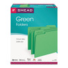 Colored File Folders, 1/3-cut Tabs: Assorted, Letter Size, 0.75" Expansion, Green, 100/box Colored File Folders, 1/3-cut Tabs: Assorted, Letter Size, 0.75" Expansion, Green, 100/box