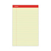 Perforated Ruled Writing Pads, Wide/legal Rule, Red Headband, 50 Canary-yellow 8.5 X 14 Sheets, Dozen Perforated Ruled Writing Pads, Wide/legal Rule, Red Headband, 50 Canary-yellow 8.5 X 14 Sheets, Dozen