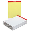 Perforated Ruled Writing Pads, Wide/legal Rule, Red Headband, 50 Canary-yellow 8.5 X 14 Sheets, Dozen Perforated Ruled Writing Pads, Wide/legal Rule, Red Headband, 50 Canary-yellow 8.5 X 14 Sheets, Dozen