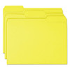 Colored File Folders, 1/3-cut Tabs: Assorted, Letter Size, 0.75" Expansion, Yellow, 100/box