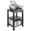 Mobile Printer Stand, Two-shelf, 17w X 13.25d X 14.13h, Black