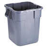 Brute Container, Square, Polyethylene, 28 Gal, Gray Brute Container, Square, Polyethylene, 28 Gal, Gray