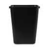 Soft-sided Wastebasket, 41 Qt, Plastic, Black