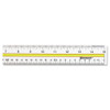 Acrylic Data Highlight Reading Ruler With Tinted Guide, 15" Long, Clear/yellow Acrylic Data Highlight Reading Ruler With Tinted Guide, 15" Long, Clear/yellow
