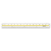 Acrylic Data Highlight Reading Ruler With Tinted Guide, 15" Long, Clear/yellow Acrylic Data Highlight Reading Ruler With Tinted Guide, 15" Long, Clear/yellow