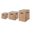 Smoothmove Basic Moving Boxes, Large, Regular Slotted Container (rsc), 18" X 18" X 24", Brown Kraft/blue, 15/carton