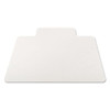 All Day Use Non-studded Chair Mat For Hard Floors, 36 X 48, Lipped, Clear
