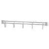 Hook Bars For Wire Shelving, Four Hooks, 18" Deep, Silver, 2 Bars/pack Hook Bars For Wire Shelving, Four Hooks, 18" Deep, Silver, 2 Bars/pack