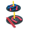 Indoor/outdoor Rubber Horseshoe Set, 4 Rubber Horseshoes, 2 Rubber Mats, 2 Plastic Dowels