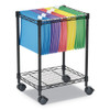 Single-tier Rolling File Cart, 24w X 14d X 21h, Black