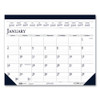 Recycled Two-color Monthly Desk Pad Calendar, 22 X 17, Perforated White/blue/gray Sheets, 12-month (jan-dec): 2026 Recycled Two-color Monthly Desk Pad Calendar, 22 X 17, Perforated White/blue/gray Sheets, 12-month (jan-dec): 2026