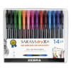 Sarasa Dry Gel X20 Gel Pen, Retractable, Medium 0.7 Mm, Assorted Ink And Barrel Colors, 14/pack Sarasa Dry Gel X20 Gel Pen, Retractable, Medium 0.7 Mm, Assorted Ink And Barrel Colors, 14/pack