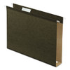 Extra Capacity Reinforced Hanging File Folders With Box Bottom, Legal Size, 1/5-cut Tab, Red, 25/box