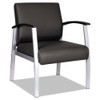 Alera Metalounge Series Mid-back Guest Chair, 24.6" X 26.96" X 33.46", Black Seat/back, Silver Base Alera Metalounge Series Mid-back Guest Chair, 24.6" X 26.96" X 33.46", Black Seat/back, Silver Base