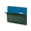 Interior File Folders, 1/3-cut Tabs: Assorted, Letter Size, 0.75" Expansion, Sky Blue, 100/box