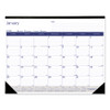 Duraglobe Monthly Desk Pad Calendar, 22 X 17, White/blue/gray Sheets, Black Binding/corners, 12-month (jan To Dec): 2026 Duraglobe Monthly Desk Pad Calendar, 22 X 17, White/blue/gray Sheets, Black Binding/corners, 12-month (jan To Dec): 2026
