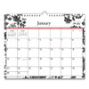 Analeis Wall Calendar, Floral Artwork, 11 X 8.75, White/black/coral Sheets, 12-month (jan To Dec): 2026 Analeis Wall Calendar, Floral Artwork, 11 X 8.75, White/black/coral Sheets, 12-month (jan To Dec): 2026