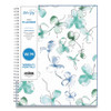 Lindley Weekly/monthly Planner, Floral Artwork, 11 X 8.5, White/blue/green Cover, 12-month (jan To Dec): 2025