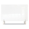 Clear Partition Extender With Attached Clamp, 29 X 3.88 X 30, Thermoplastic Sheeting