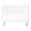 Clear Partition Extender With Attached Clamp, 29 X 3.88 X 30, Thermoplastic Sheeting