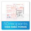 Five-part 1099-misc Tax Forms, 8.5 X 11, 2/page, 50/pack