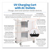 Uv Sterilization And Charging Cart, For 32 Devices, 34.8 X 21.6 X 42.3, White