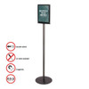 Double-sided Magnetic Sign Display, 8 1/2 X 11 Insert, 56" Tall, Clear/black Double-sided Magnetic Sign Display, 8 1/2 X 11 Insert, 56" Tall, Clear/black
