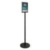 Double-sided Magnetic Sign Display, 8 1/2 X 11 Insert, 56" Tall, Clear/black Double-sided Magnetic Sign Display, 8 1/2 X 11 Insert, 56" Tall, Clear/black