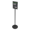 Double-sided Magnetic Sign Display, 8 1/2 X 11 Insert, 56" Tall, Clear/black Double-sided Magnetic Sign Display, 8 1/2 X 11 Insert, 56" Tall, Clear/black