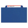 Eight-section Pressboard Top Tab Classification Folders With Safeshield Fasteners, 3 Dividers, Legal Size, Dark Blue, 10/box Eight-section Pressboard Top Tab Classification Folders With Safeshield Fasteners, 3 Dividers, Legal Size, Dark Blue, 10/box