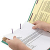 6-section Pressboard Top Tab Pocket-style Classification Folders With Safeshield Fasteners, 2 Dividers, Legal, Green, 10/bx