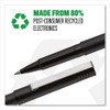 Roller Ball Pen, Stick, Micro 0.5 Mm, Blue Ink, Black Barrel, 72/pack