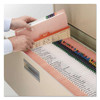 Reinforced Top Tab Colored File Folders, Straight Tabs, Letter Size, 0.75" Expansion, Pink, 100/box