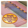 Reinforced Top Tab Colored File Folders, Straight Tabs, Letter Size, 0.75" Expansion, Pink, 100/box