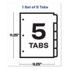 Print And Apply Index Maker Clear Label Sheet Protector Dividers With White Tabs, 5-tab, 11 X 8.5, White, 1 Set Print And Apply Index Maker Clear Label Sheet Protector Dividers With White Tabs, 5-tab, 11 X 8.5, White, 1 Set