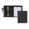 Professional Zippered Pad Holder, Pockets/slots, Writing Pad, Black