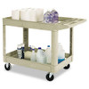 Heavy-duty Utility Cart, Two-shelf, 25.9w X 45.2d X 32.2h, Beige Heavy-duty Utility Cart, Two-shelf, 25.9w X 45.2d X 32.2h, Beige