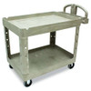 Heavy-duty Utility Cart, Two-shelf, 25.9w X 45.2d X 32.2h, Beige Heavy-duty Utility Cart, Two-shelf, 25.9w X 45.2d X 32.2h, Beige